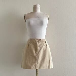 Vintage Paul & Joe tan 2000s Y2K utility mini skirt